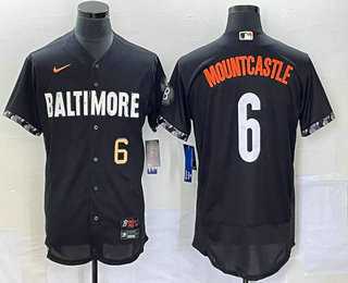 Men%27s Baltimore Orioles #6 Ryan Mountcastle Number Black 2023 City Connect Flex Base Stitched Jerseys